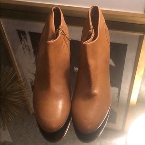 J crew tan leather booties 6.5 New!